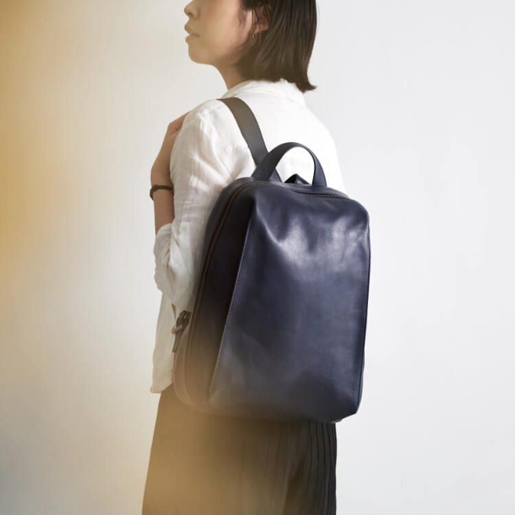 Kazematou 風盈皮革後背包 L