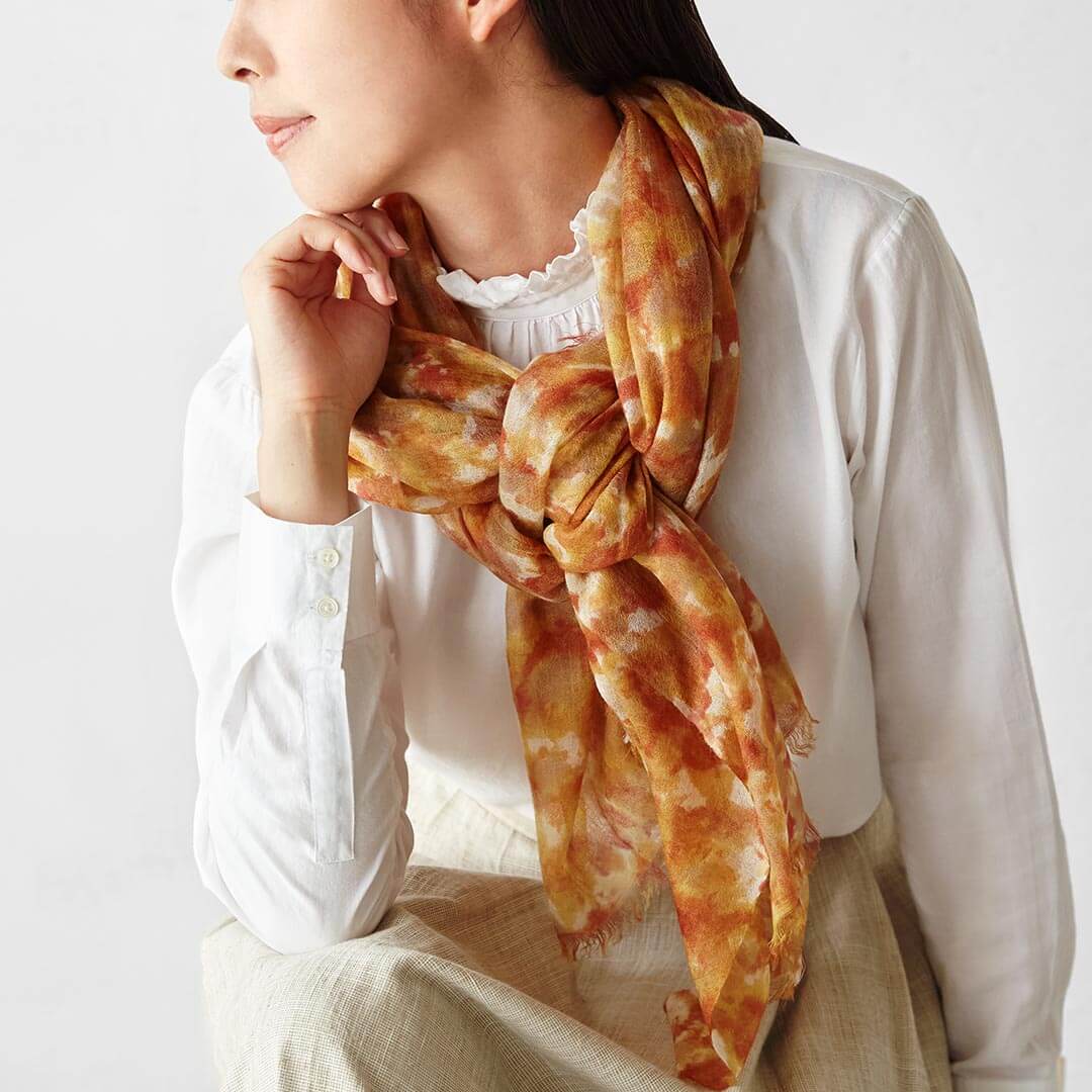 Maiiro彩繪羊毛圍巾