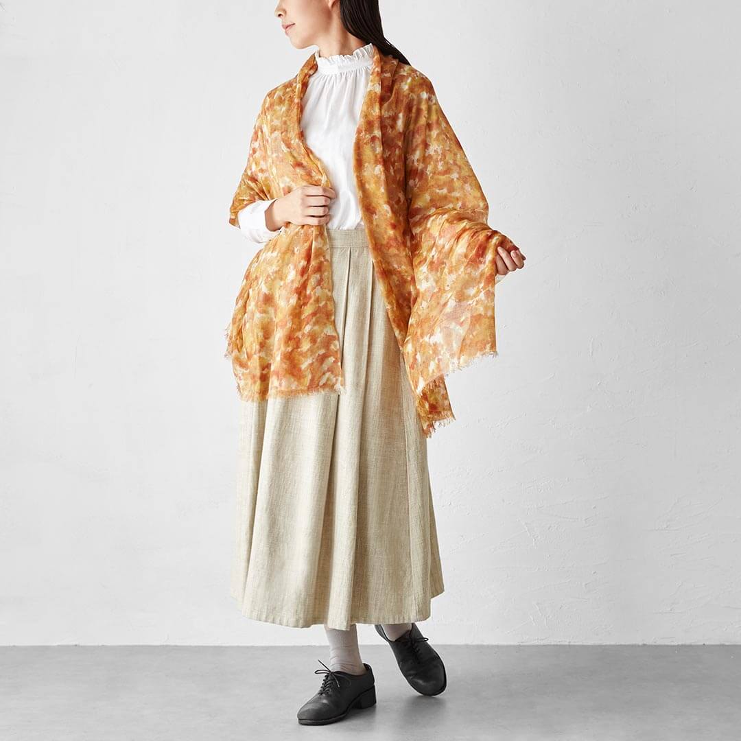 Maiiro彩繪羊毛圍巾