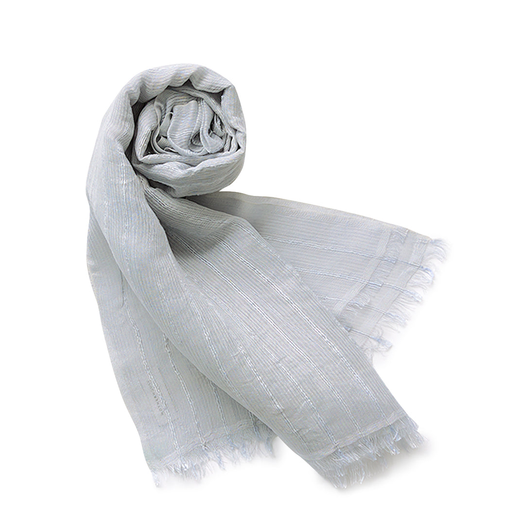 絲質條紋圍巾